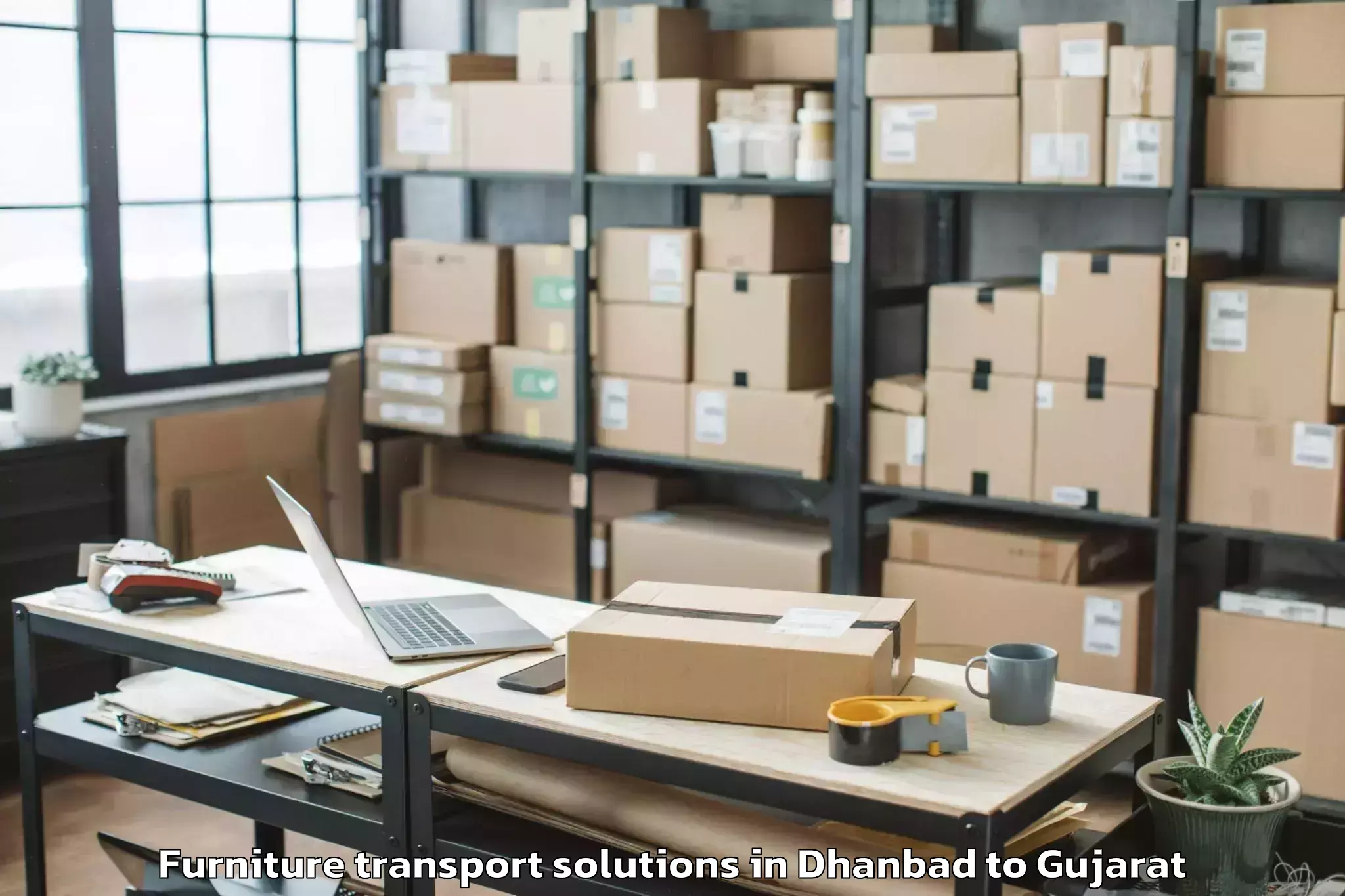 Comprehensive Dhanbad to Veraval Furniture Transport Solutions